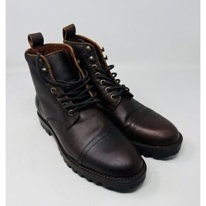 Patina‎ Brown Leather Lace Up Boots | Made in Mexico Men's Size 7/40 NWOB